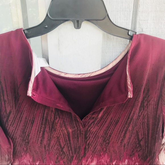 Christopher & Banks Two Tone Ombré Ruffle Blouse M - Picture 5 of 8